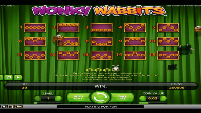 Бонусная игра Wonky Wabbits 5
