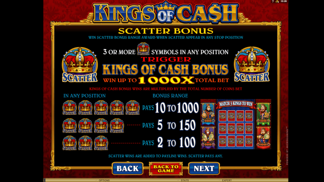 Бонусная игра Kings Of Cash 2