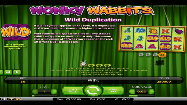 Бонусная игра Wonky Wabbits 2